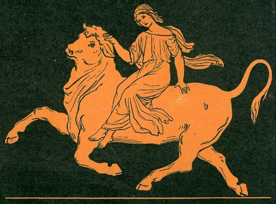 Een of andere Griekse God of Godin op een paard